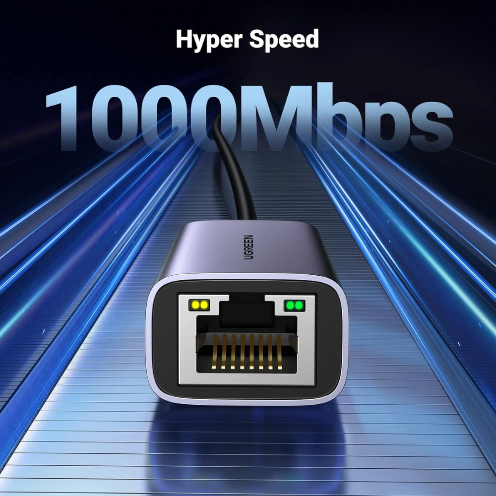 Adaptador USB-C Ugreen a Red Ethernet 10/100/1000Mbps Compatibilidad Amplia 50737
