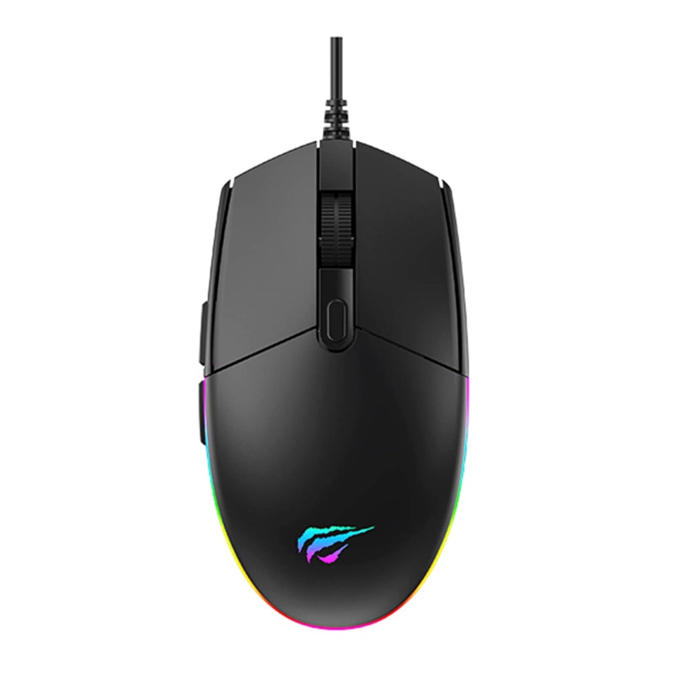 Combo Gamer Havit 4en1 Mouse 2400DPI Auricular con Altavoz magnetico de 40mm Teclado en Español con Luces y Mouse Pad KB501CM-SP