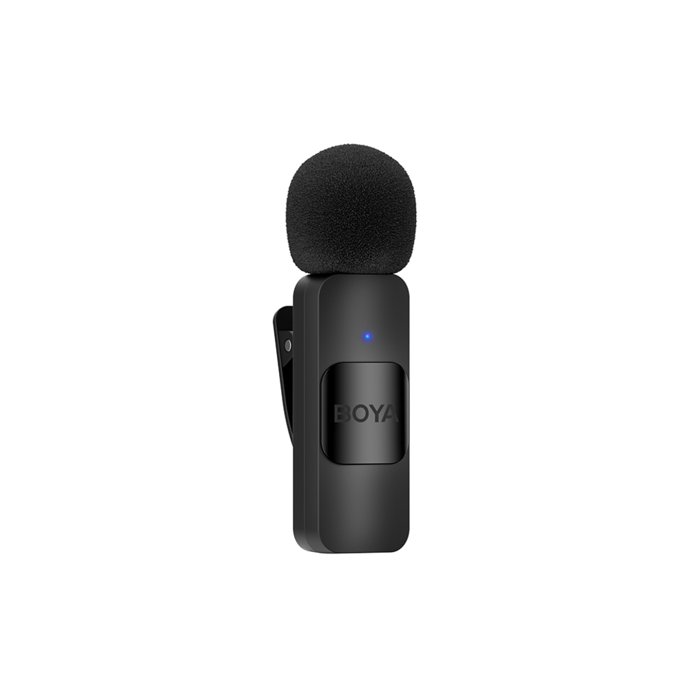 Microfono Boya Inalambrico Puerto Lightning Ultracompacto y Portatil con 2 Microfonos Cancelacion de Rudio Inteligente Alcance hasta 100 Metros BY-V2 V2.0