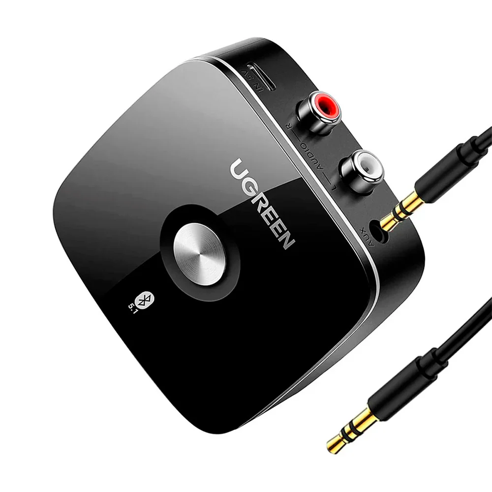 Receptor de Audio Ugreen Bluetooth Inalambrico 5.1 con 3.5mm y 2 puertos RCA 40759