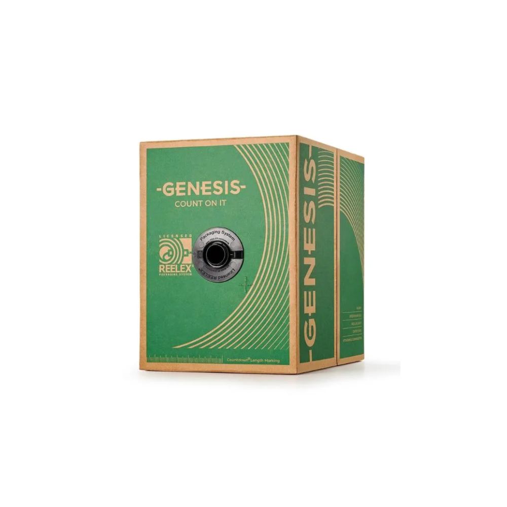 Cable de Alarma Genesis contra Incendios 22AWG 4 Hilos Blindado Total Resistente a la Luz Voltaje 300V Enchaquetado de PVC Rollo de 305 Metros 43011104