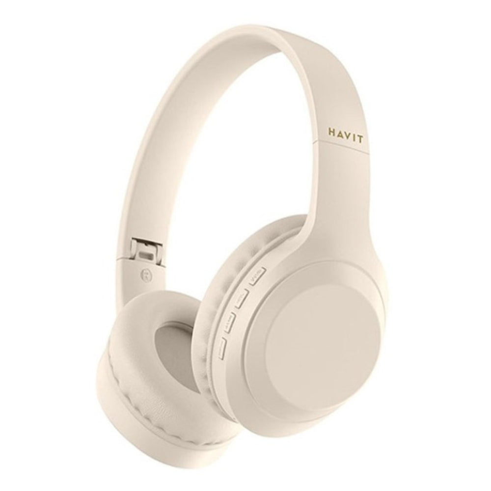 Audifonos Havit Inalambrico Bateria hasta 9 Horas Bluetooth 5.1 Ultraligero color Beige H628BT-BG