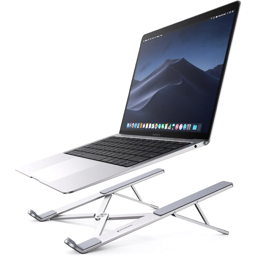 Soporte para Laptop Ugreen de ALuminio Diseño Ergonomico y Plegable soporta hasta 17.3" con 5 Alturas Regulables 40289