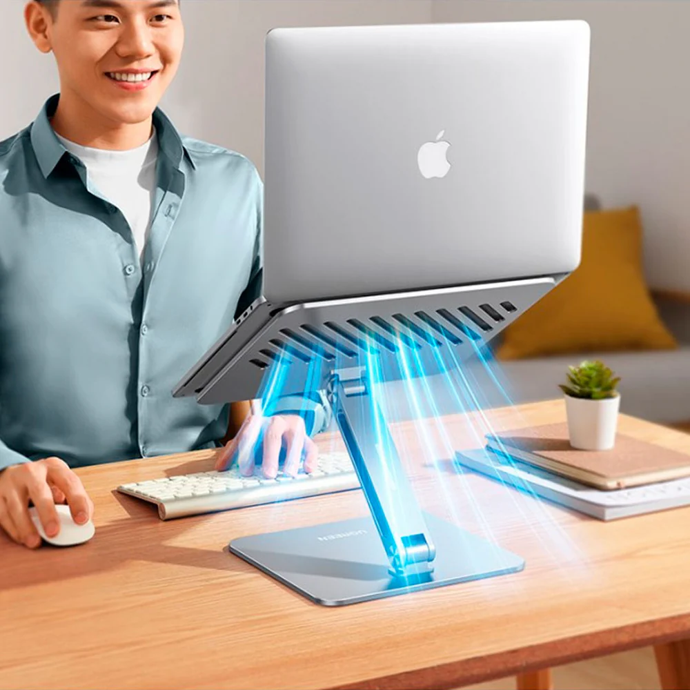 Soporte Ugreen Ajustable para Laptop hasta 17.3" hasta 5Kg color Plateado 40291