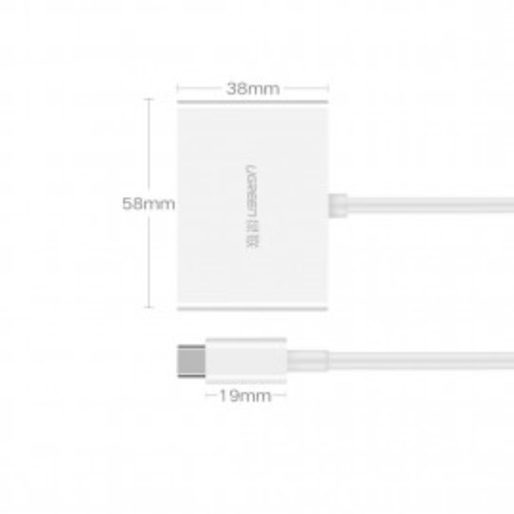 Conversor Adaptador Ugreen de USB-C a VGA y HDMI 1.4 30843