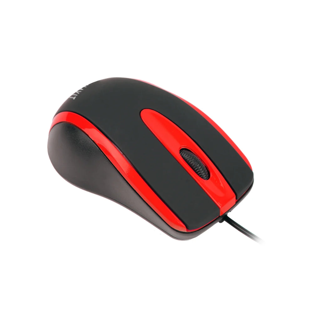 Mouse Havit Resolucion hasta 1000 DPI Diseño Ergonomico Cable USB-A color Negro y Rojo HV-MS753-B/R