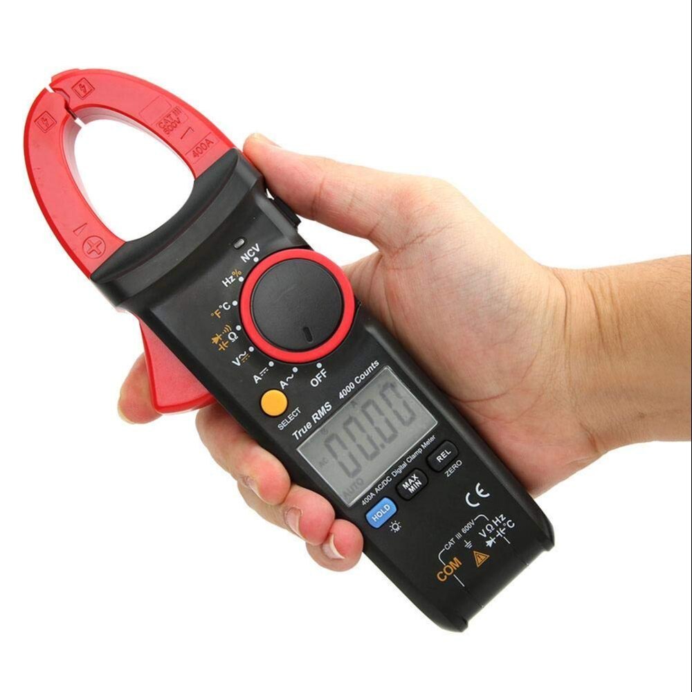 Pinza Amperimetrica de Gancho Uni-t hasta 400A AC DC 600V AC DC Resistencia Capacitancia Frecuencia Temperatura UT213C