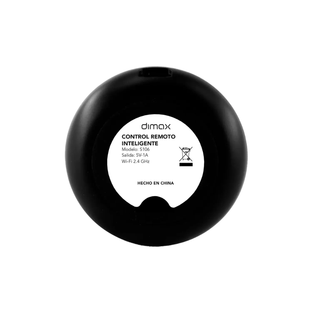 Control Remoto Dimax IR WiFi Control por Voz Alexa Google APP SmartLife Frecuencia IR 38KHz Alcance 8 metros Incluye Cable Micro USB S106