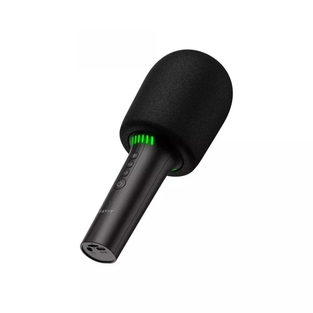 Karaoke Havit Portatil Bluetooth 5.0 Microfono Portatil con Bateria Interna hasta 6 Horas Lector Micro SD Android iOS SK851BT