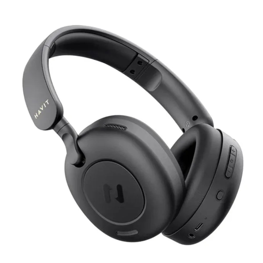 Audifonos Havit Inalambricos Bateria hasta 65 Horas Bluetooth 5.3 Cancelacion de Ruido Activa Diseño Portable color Negro H655BT-BK
