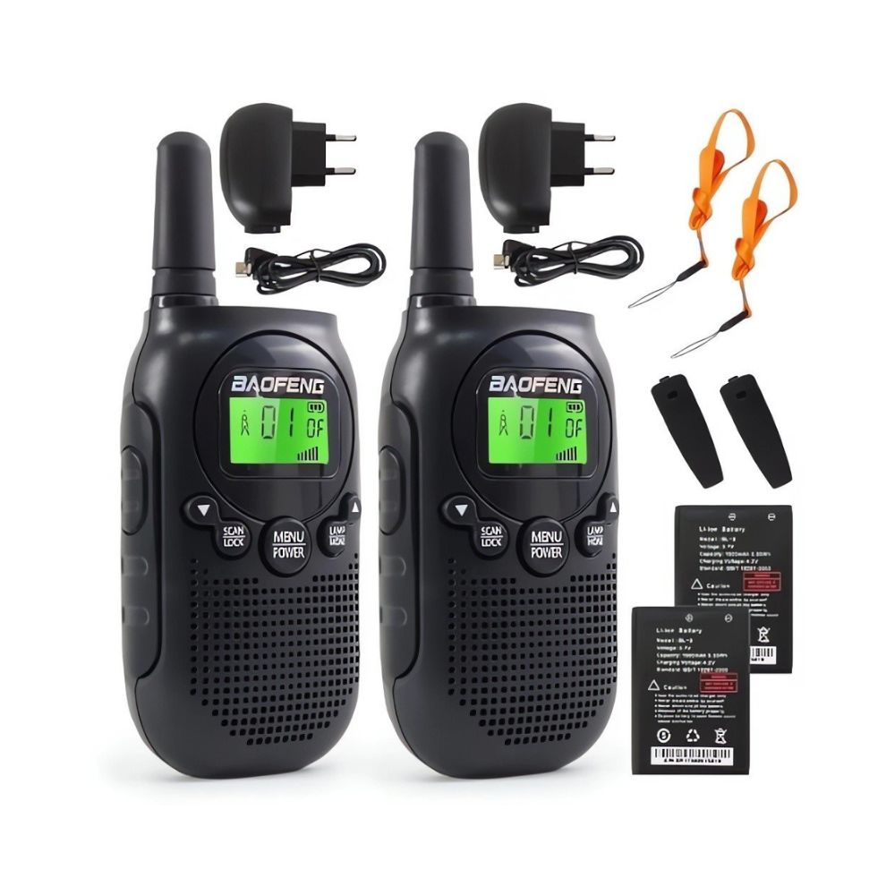 Par de Walkie Talkie Baofen 446 - 4462 MHz Potencia 0.5W BF-T6