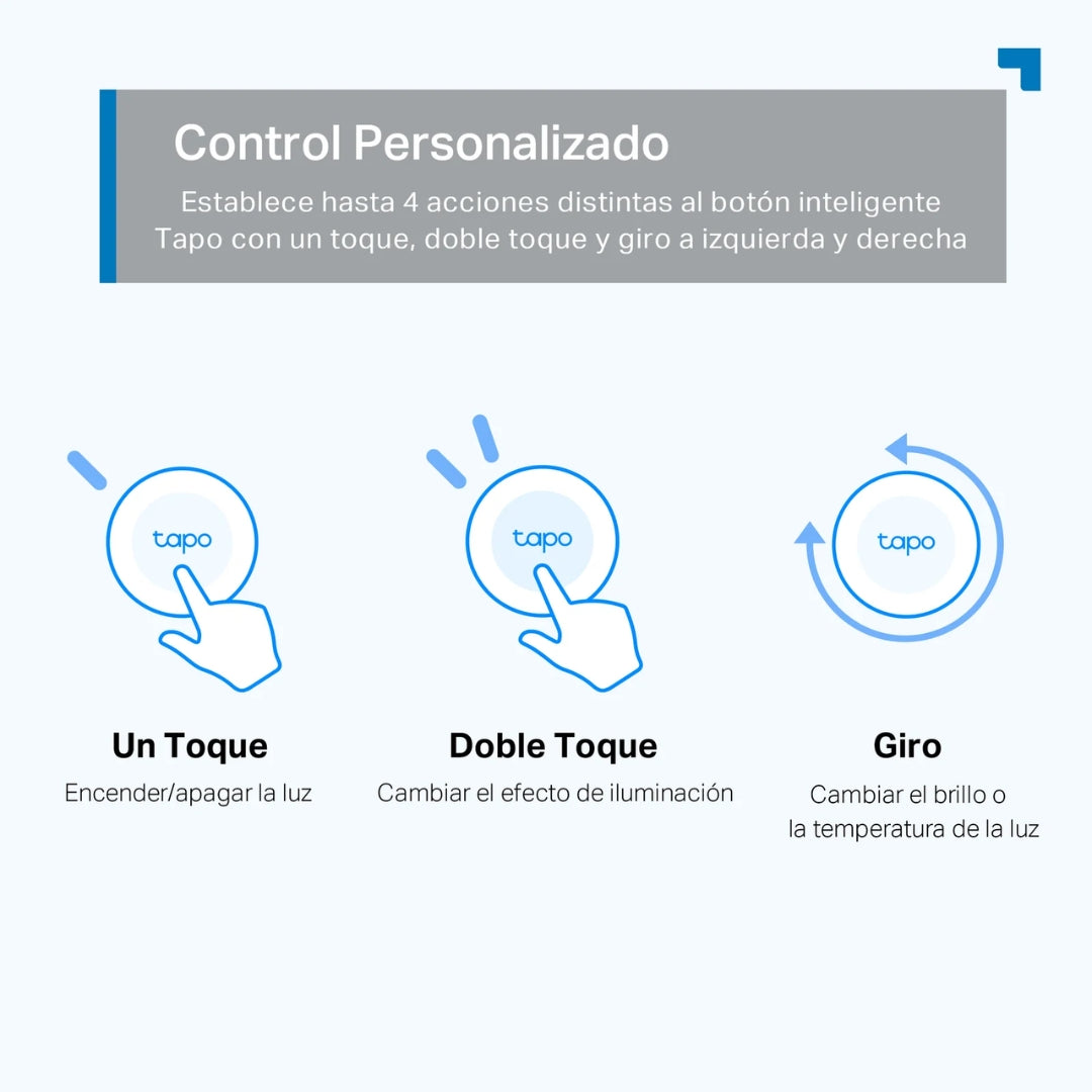 Boton Tapo Inteligente Funcion Personalizada como ser Interruptor Portatil Control de Luz Alamar Timbre Tapo S200B