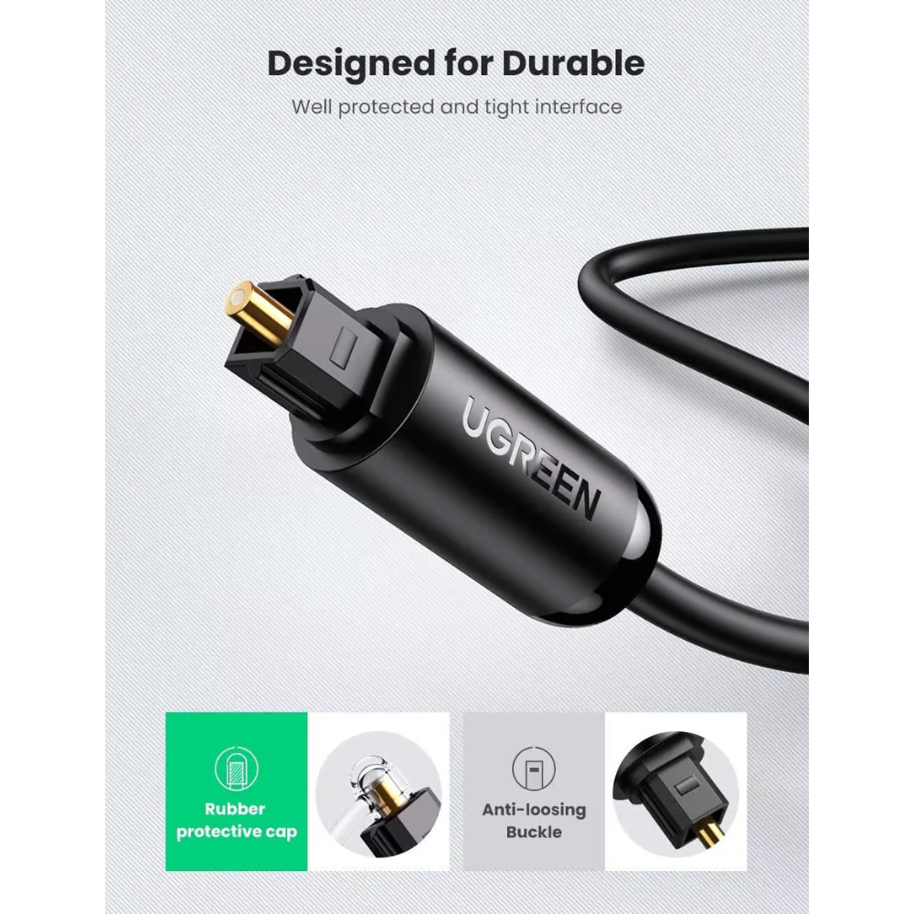 Cable de Audio Ugreen Optico Premium Longitud de Cable 3M 70893