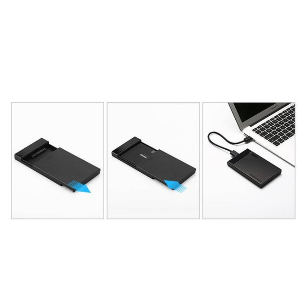 Case Externo Ugreen 2.5” SATA UASP para SSD HDD SATA I/II/III de 7 y 9.5mm Soporta hasta 10TB puerto USB-A 3.0 30847