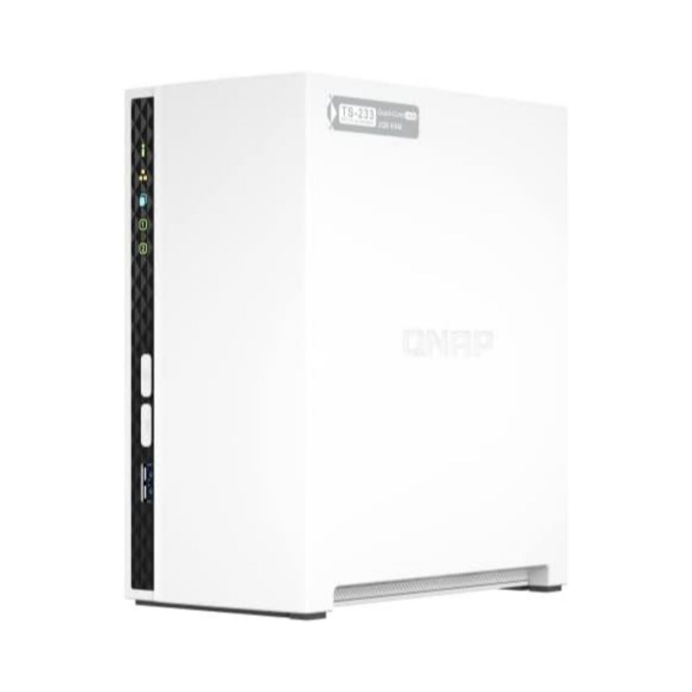 Servidor NAS Qnap de 2 Bahias Procesador ARM Cortex-A55 con 2GB RAM 1 Puertos GbE 1 Puerto USB 3.2 TS-233-US