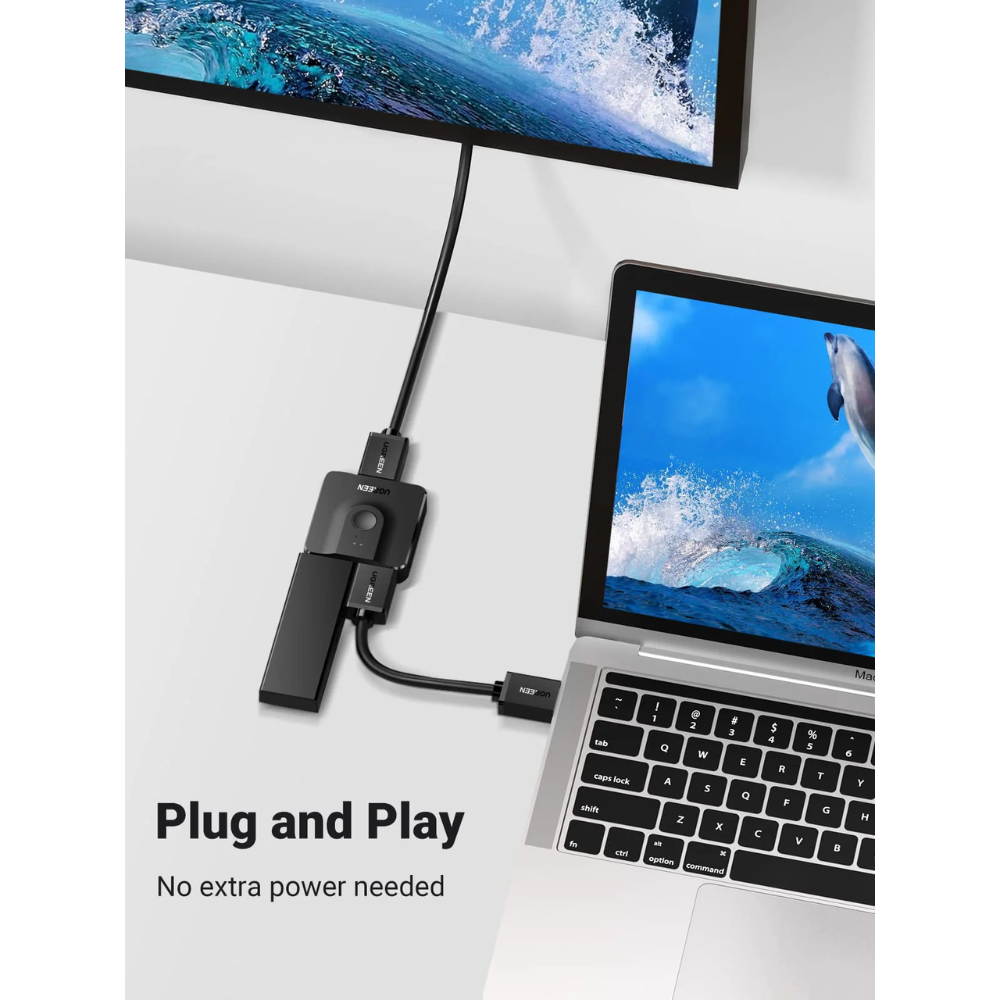 Conmutador Bidireccional HDMI 2.0 4K 60Hz 2en1 Soporta 1080P hasta 40M 50966