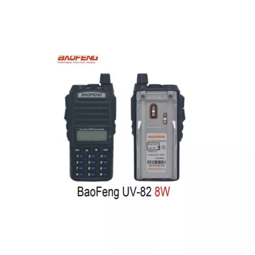 Radio Portable Baofeng UHF VHF con Pantalla Doble Banda 128 Canales Potencia 8W UV-82(8W)