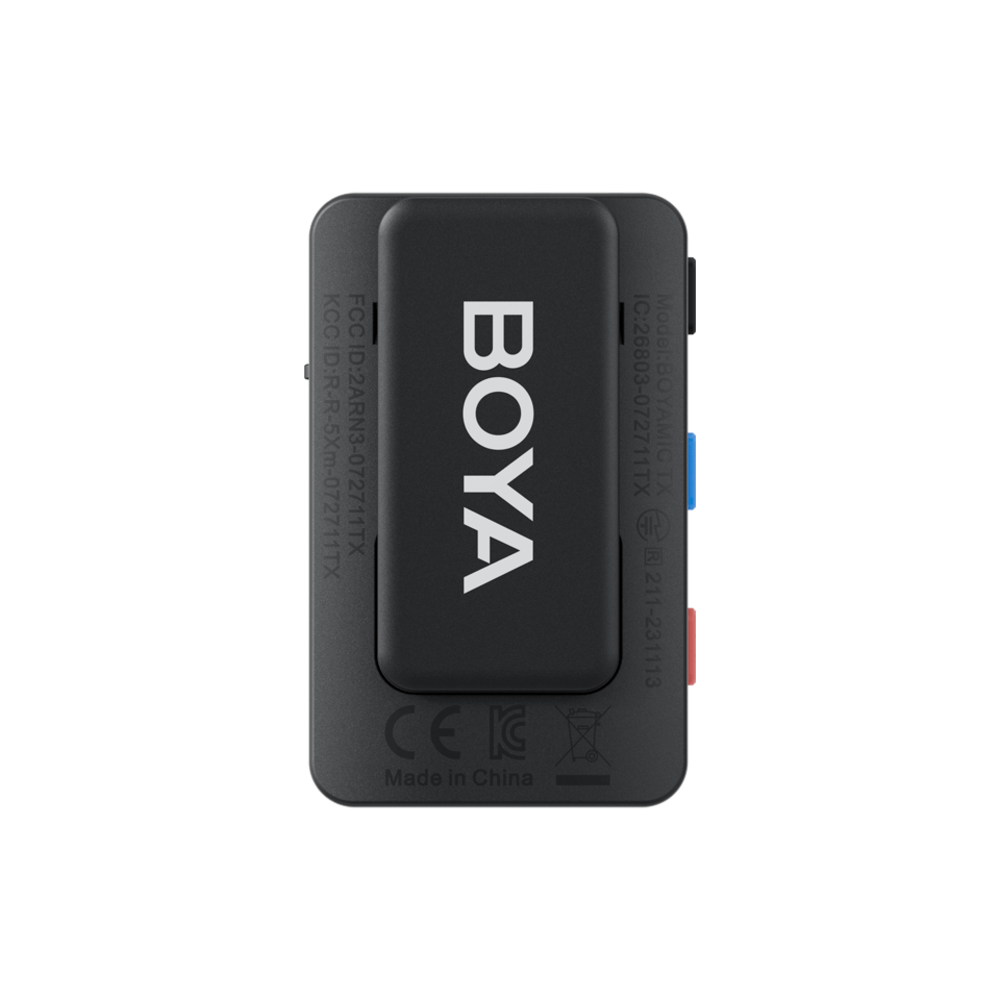 Microfono Inalambrico Boya Todo en Uno Boton Integrado Cancelacion de Ruido Alcance hasta 300m 8GB de Memoria Interna BOYAMIC