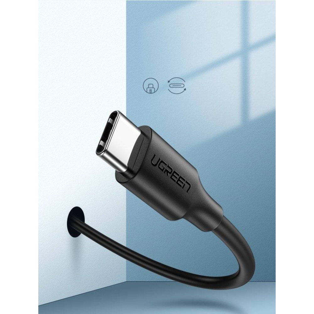 Cable Ugreen USB-A 2.0 a USB-C Carga Rapida 5V 3Amp Transferencia hasta 480Mbps Compatible con QD3.0 de 1M color Negro 60116