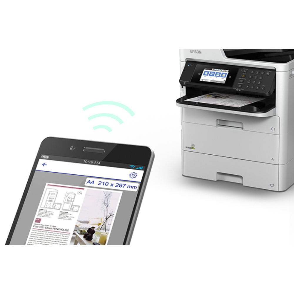 Impresora Epson Multifuncional WorkForce WF-C579R Impresora Escaner Copiadora Fax Duplex Conectividad USB WiFi y Ethernet C11