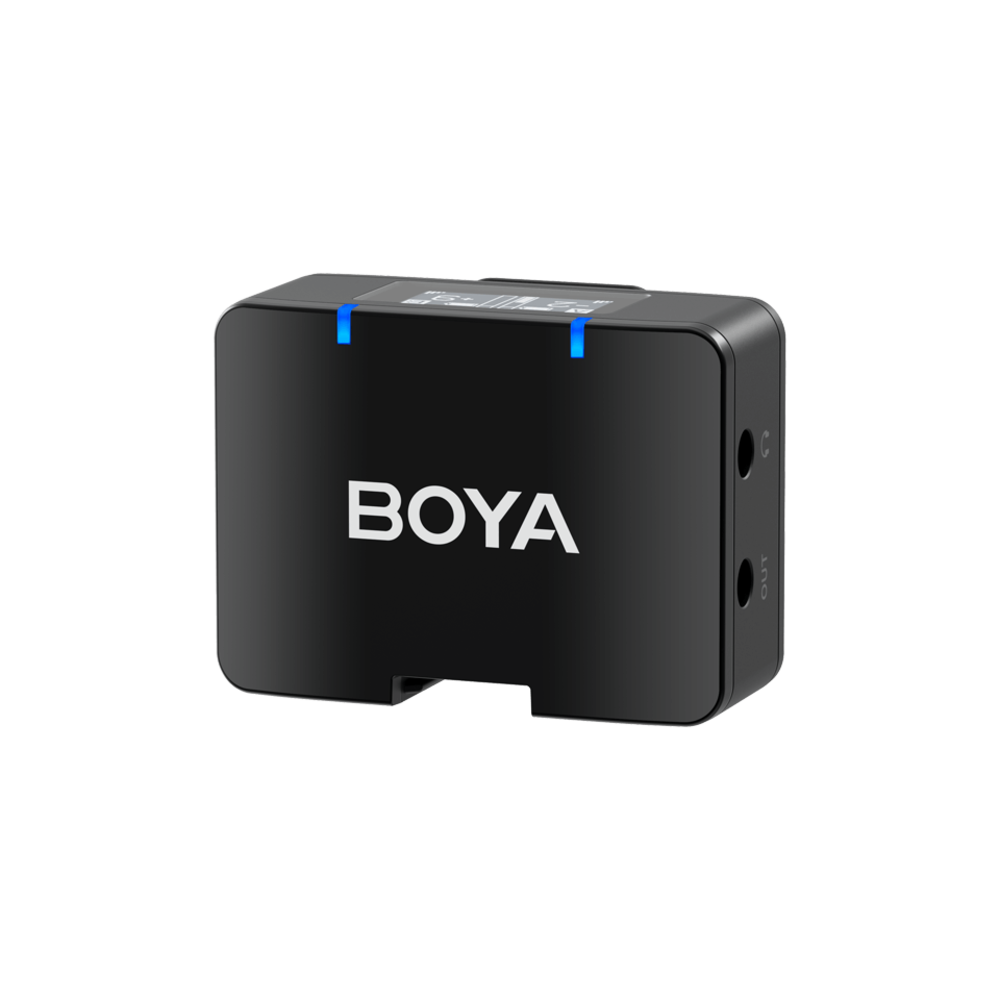 Microfono Inalambrico Boya Todo en Uno Boton Integrado Cancelacion de Ruido Alcance hasta 300m 8GB de Memoria Interna BOYAMIC