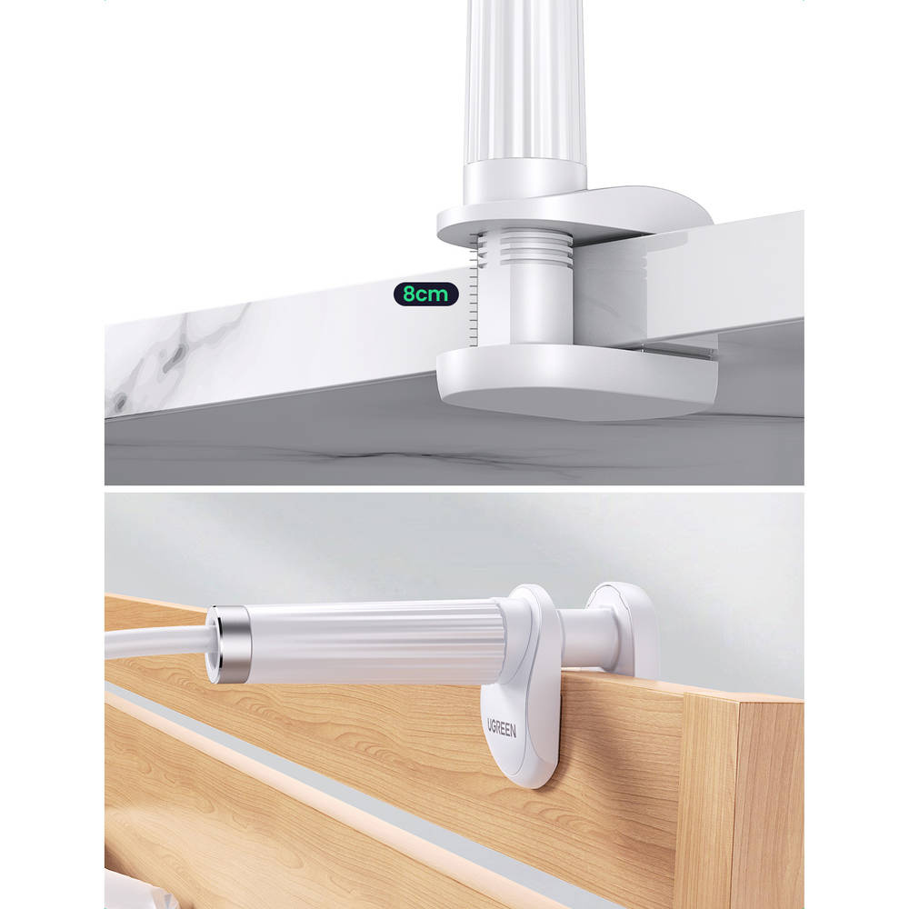 Soporte Ugreen Multifuncion Flexible para Telefonos de 4" hasta 7.2" color Blanco 30488