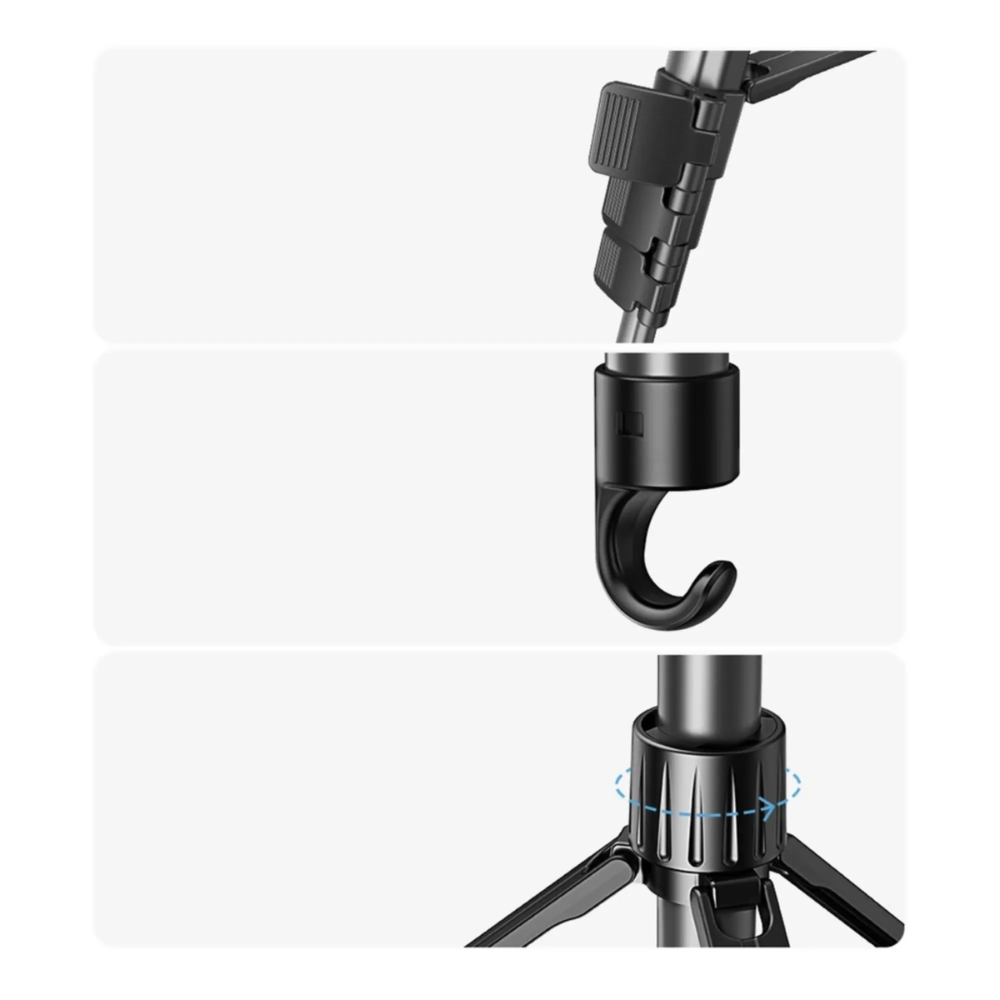 Tripode Ugreen Multi Dispositivos Altura de 53.5cm hasta 175cm Ligero y Portatil Incluye Bolsa de Viaje Tornillo de 1/4" Fuerte Estabilidad 15187