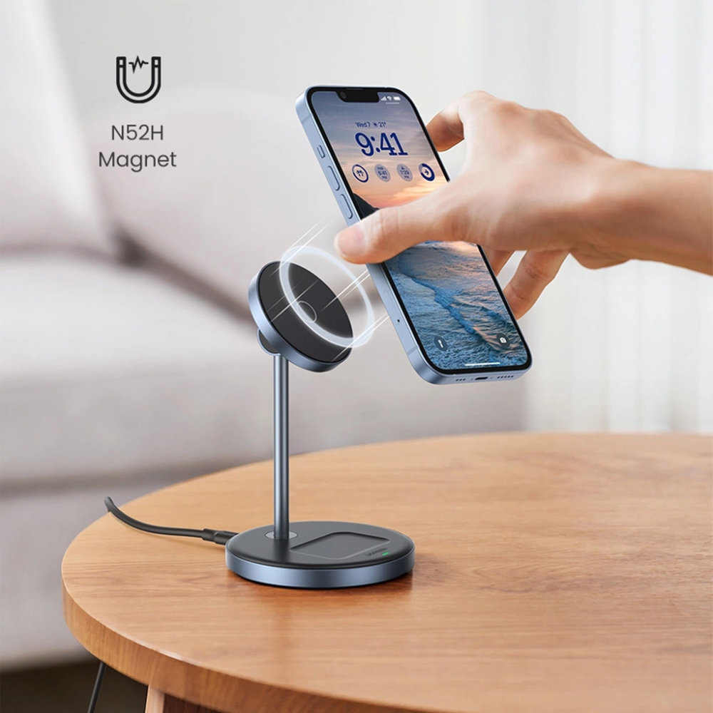 Soporte Ugreen de Carga Magnetica 2 en 1 con Cable USB-C Rotacion 360 Grados 90668