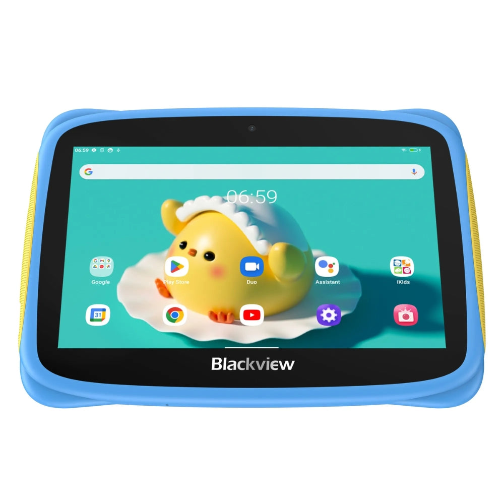Tablet Blackview de 7" RAM 2GB Memoria 32GB LPDDR3+eMMC Camara Principal 2MP Frontal 0.3MP Bateria 3280mAh Android 13 color Azul TAB 3 KIDS-BL
