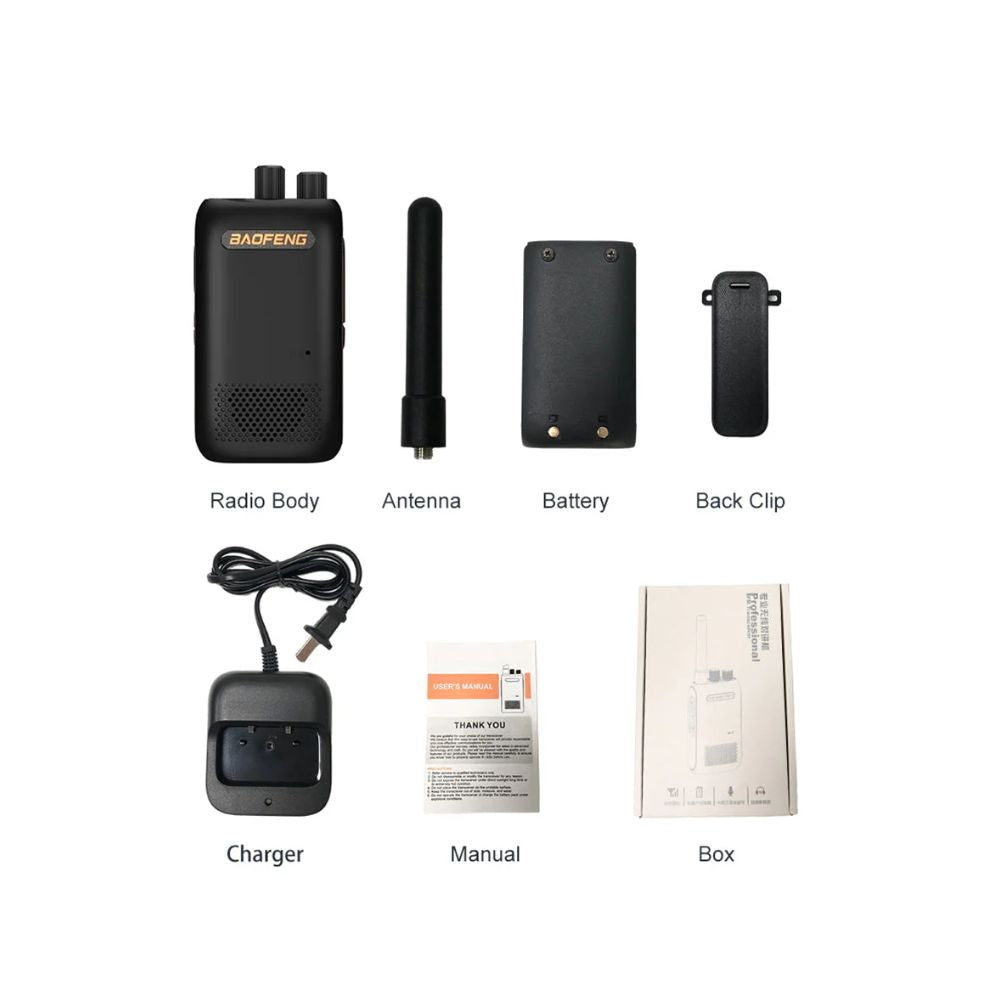 Radio Portable Baofeng UHF Analogico 400 a 470 MHz 16 Canales Potencia 5W BF-358