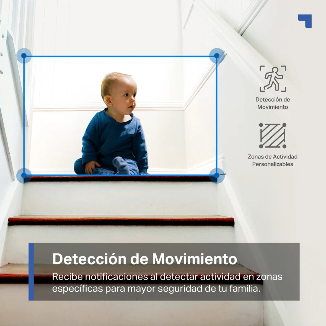 Camara Tapo 2K QHD WiFi Giro Horizontal 360grados 114 Vertical Deteccion Mascota y Llanto de Bebe con IA sensor movimiento audio de 2 vias Tapo C220
