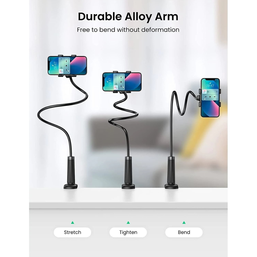 Soporte Ugreen Multifuncion Flexible compatible con Telefono de 4" a 7.2" color Negro 80906