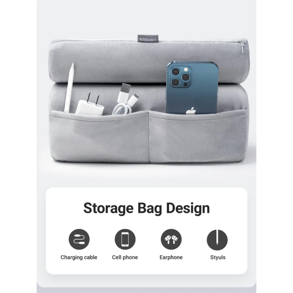 Soporte Ugreen de Almohada para Tablet Diseño Plegable para Equipos de 4.7" a 12.9" color Gris 60646