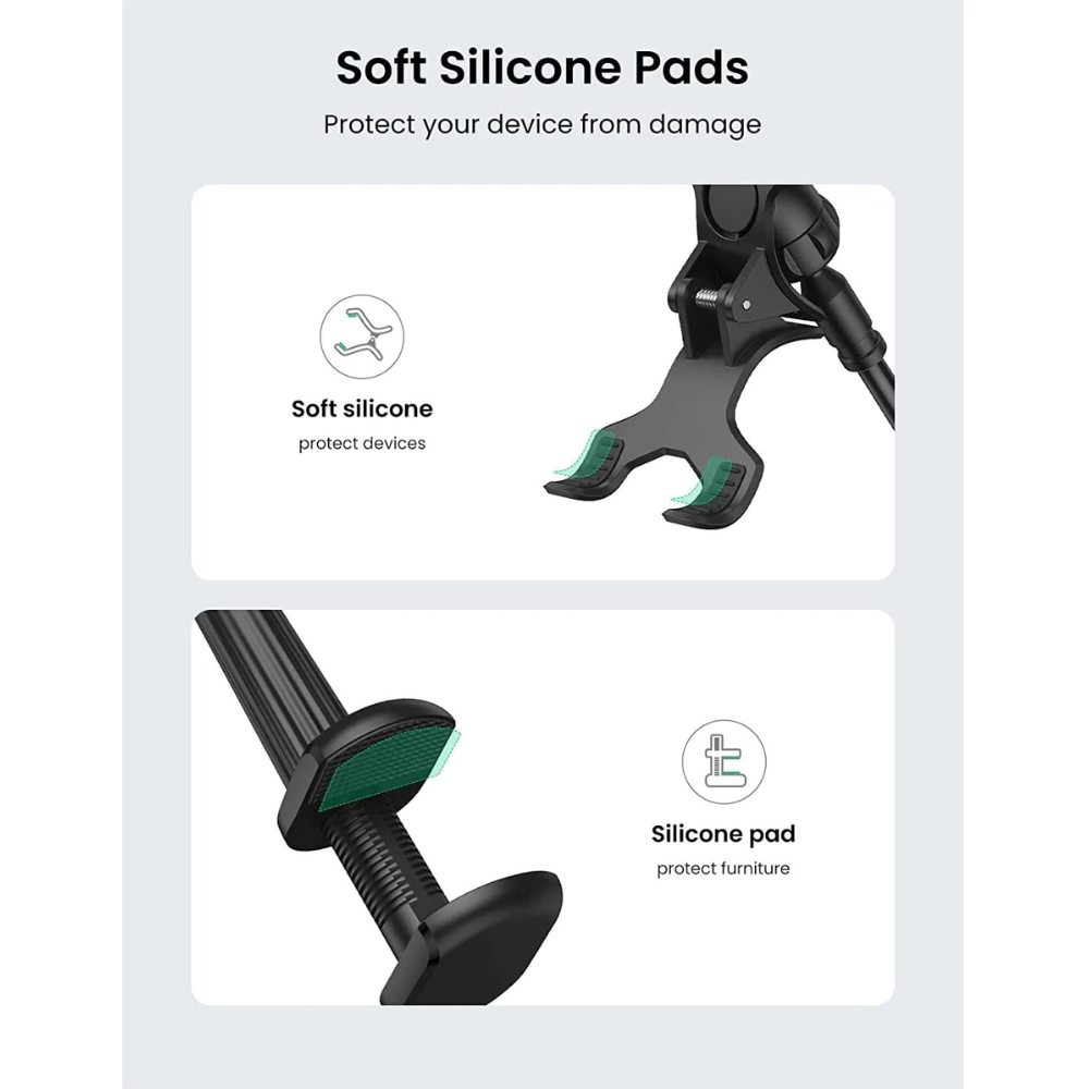 Soporte Ugreen Multifuncion Flexible compatible con Telefono de 4" a 7.2" color Negro 80906