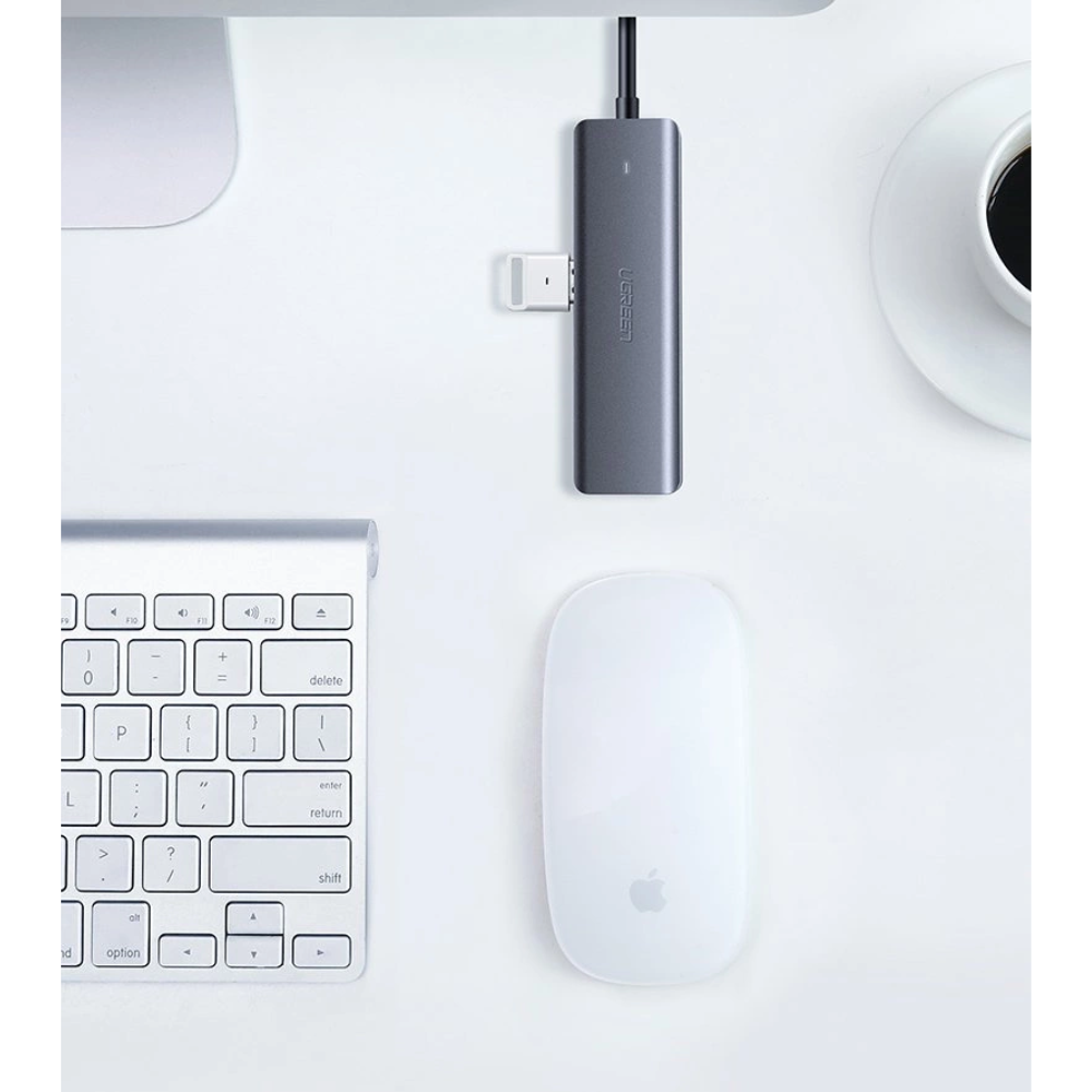Hub USB-C Ugreen 4 USB-A 3.0 y 1 USB-C solo para Datos Longitud del Cable 15cm 70336