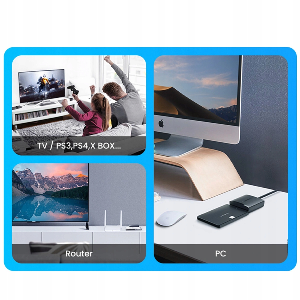Adaptador Ugreen USB-A 3.0 a Sata 1/2/3 Compatible con HDD SSD 2.5" 3.5" Hasta 12TB Velocidad hasta 5Gbps Protocolo UASP 60561