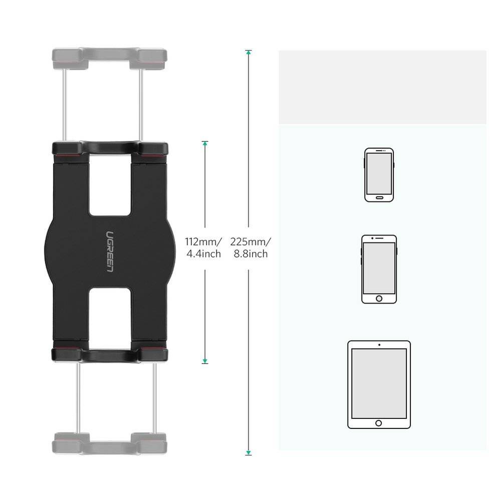 Brazo Flexible con Soporte Ugreen para Tablet Operacion 360 Grados desde Cualquier Angulo y Distancia Lontigud 750mm 50394
