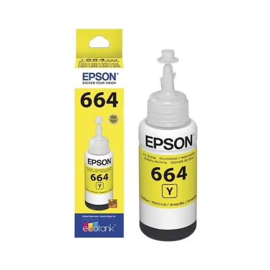 Botella de Tinta Epson T664 color Amarillo de 70ml T664420-AL