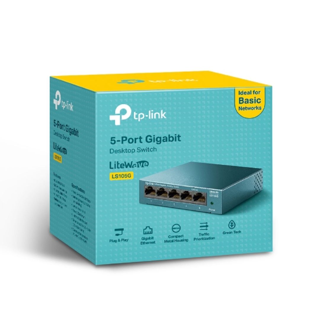 Switch TP-Link Lite Wave 5 Puertos Gigabit Carcasa Metalica LS105G