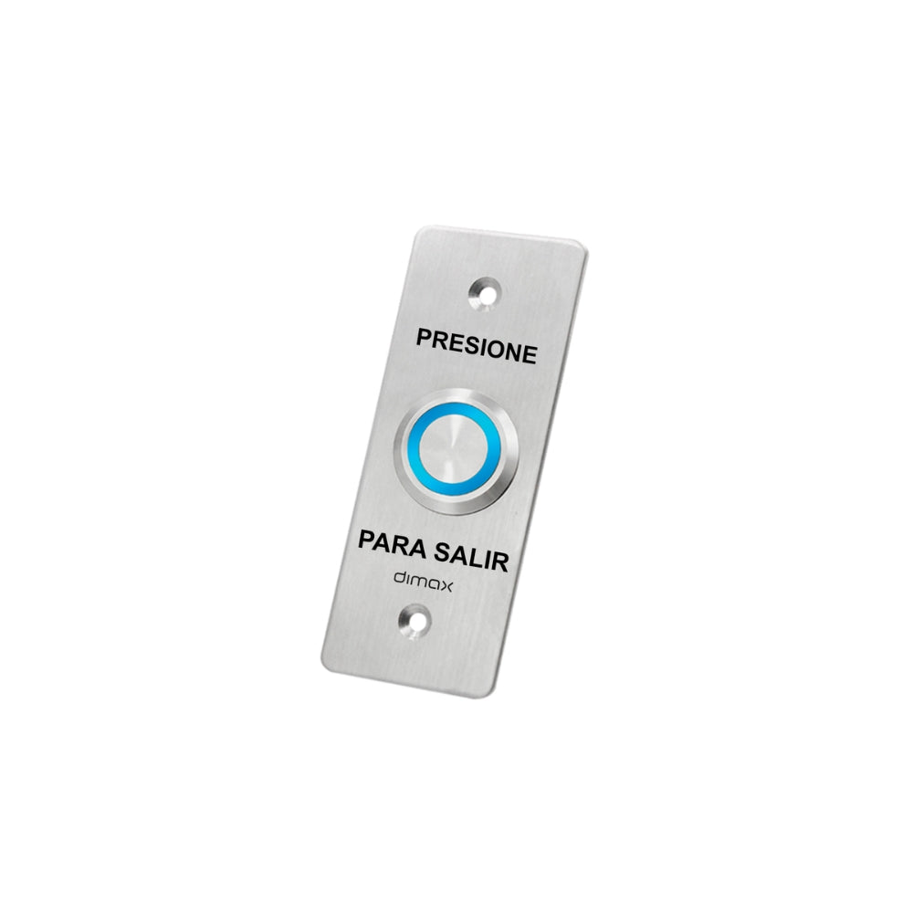 Boton para Salida Dimax Interruptor Plano 19mm Placa Frontal de Acero Inoxidable de 1.8mm C784