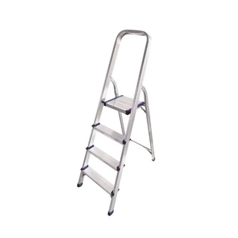 Escalera Dimax de ALuminio de 4 Peldaños Uso Domestico Altura 1.40M Peso Maximo 120Kg N075