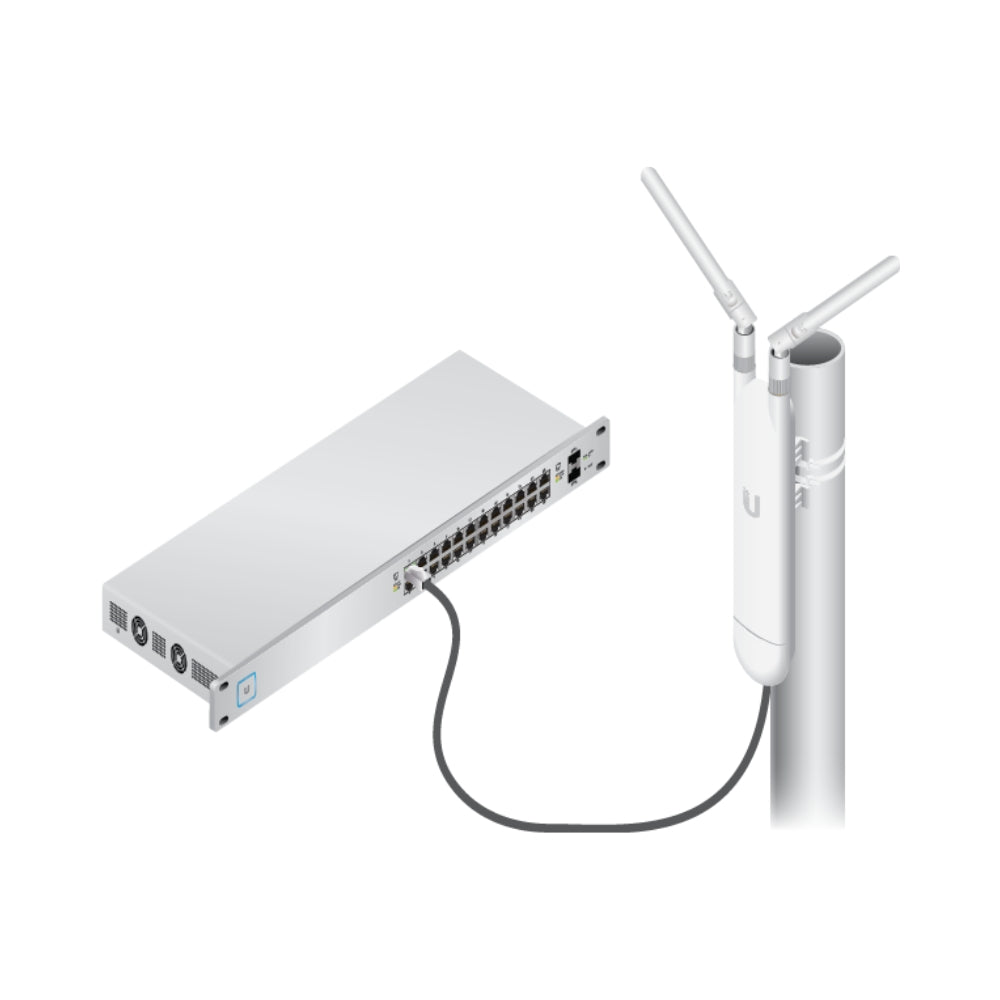 Access Point Ubiquiti WiFi5 Unifi AC Doble Banda MIMO 2x2 1 Puerto Gigabit Roaming de Usuarios Hotspot Hasta 4 SSIDs Gestion por Software UB-UAP-AC-M