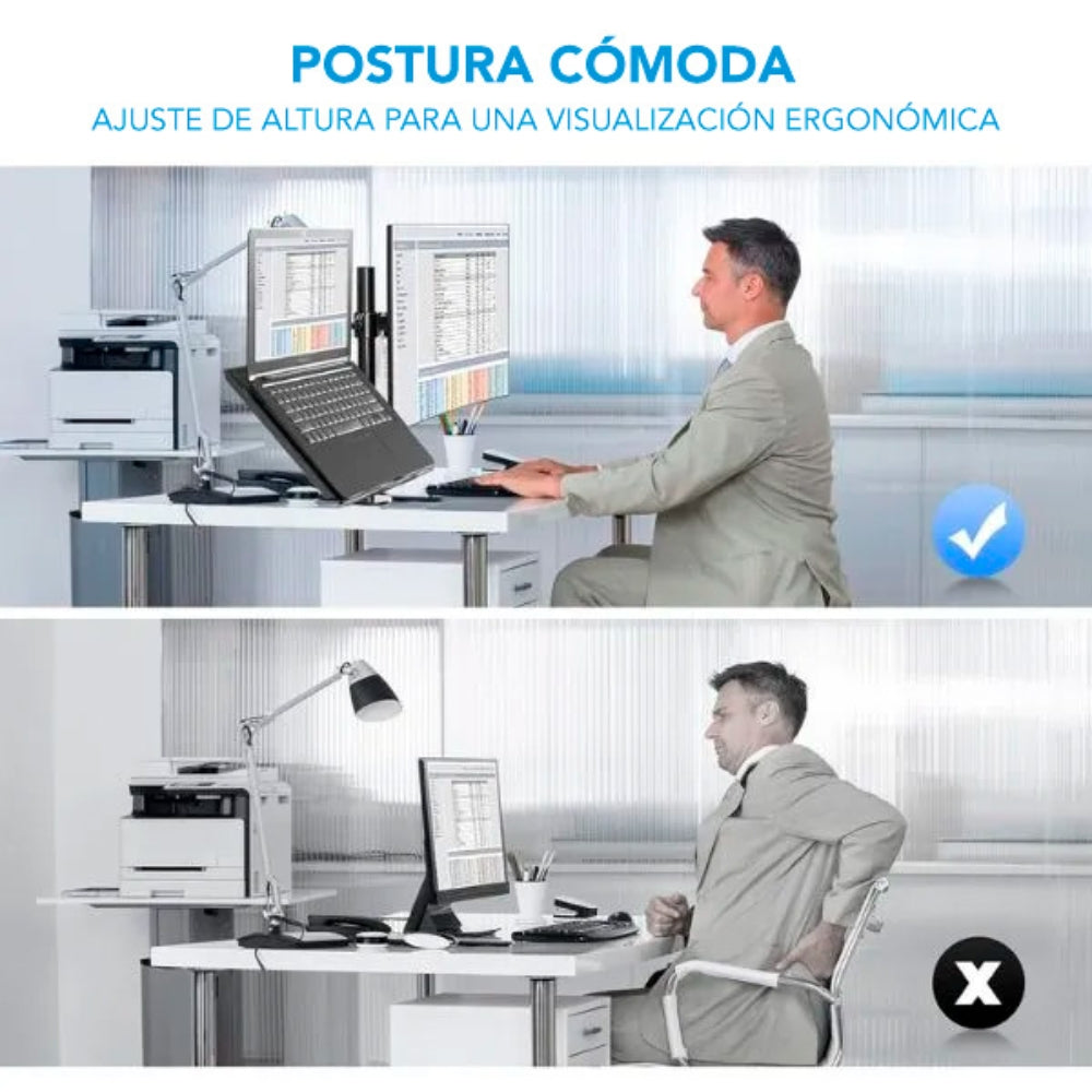 Soporte de Monitor Dimax de 27'' y Portatil Soporta 9Kg B008