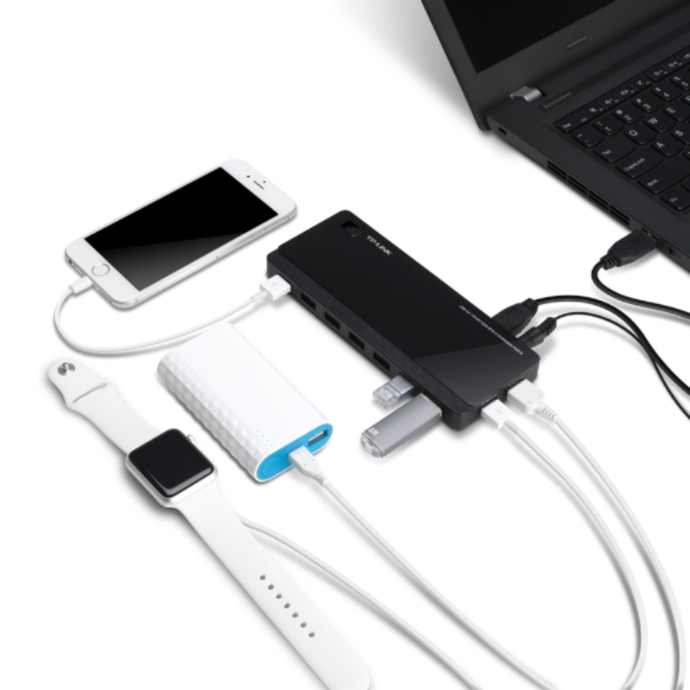 Hub TP-Link de 7 Puertos USB 3.0 con 2 Puertos de Carga TL-UH720