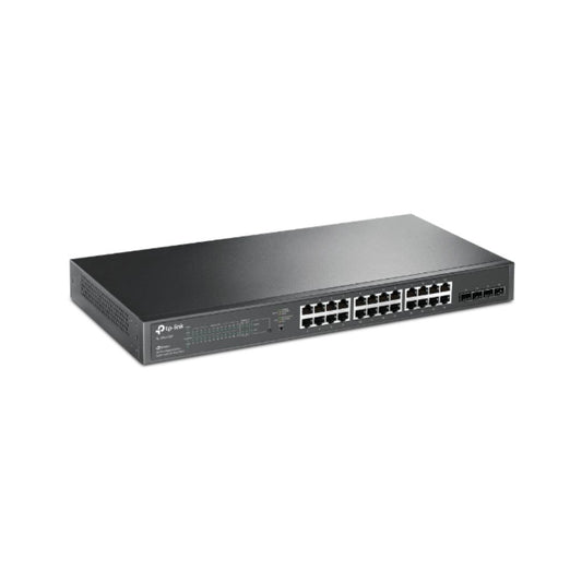 Switch TP-Link POE+ 4xSFP 24 Puertos Gigabit Administrable L2/L3 QOS IGMP Snooping SNMP Potencia 250W TL-SG2428P