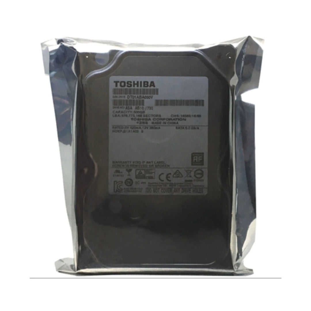 Disco Duro Toshiba 500GB 5700RPM Cache 32MB Sata 6Gbps Factor de Forma 3.5" Reacondicionado DT01ABA050V