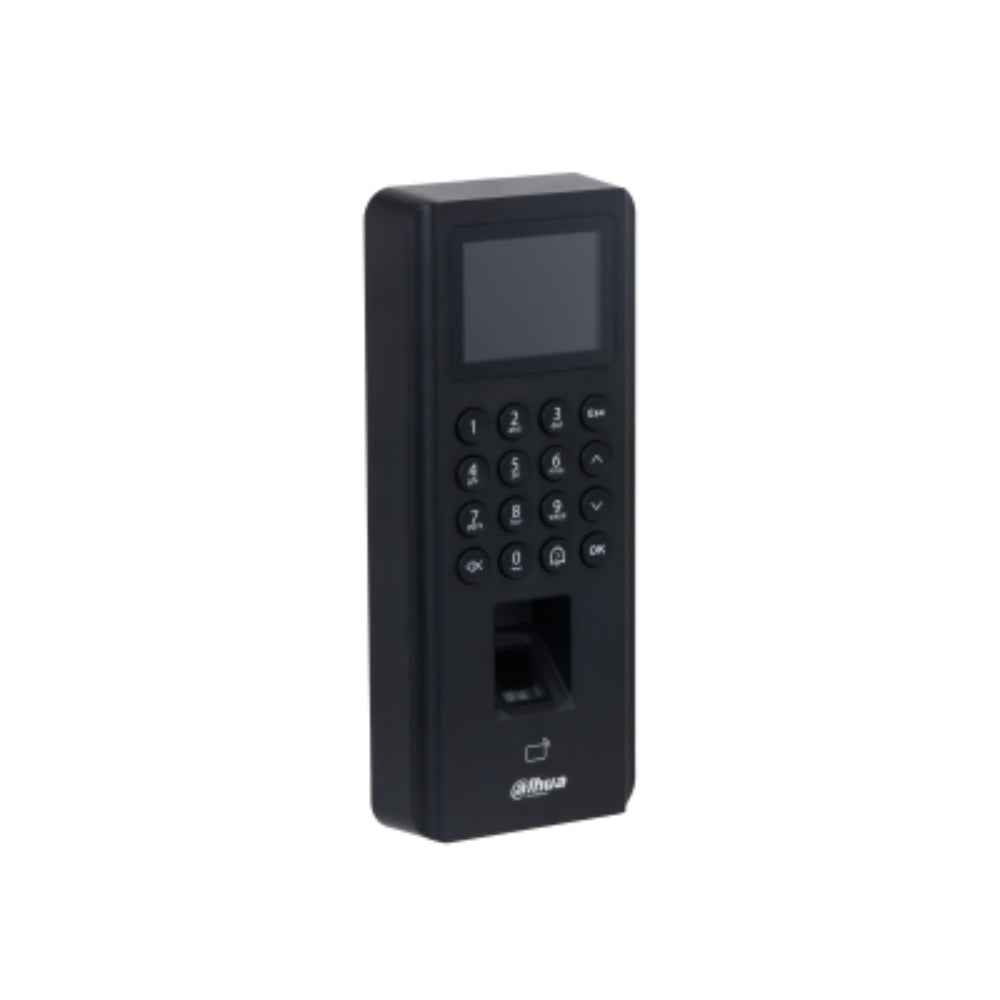 Control de Asistencia Dahua Standalone Pantalla 2.4" 30K Usuarios Tarjeta y Password, 5K Huellas Puerto 1xWiFi 1xEthernet DHI-ASI2212J-DPW
