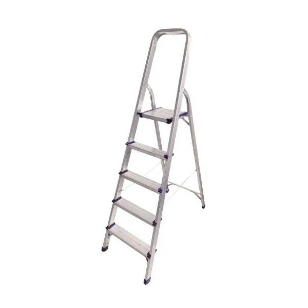 Escalera Dimax de ALuminio de 5 Peldaños Uso Domestico Altura 1.63M Peso Maximo 120Kg N071