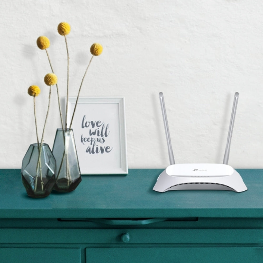 Router Inalambrico TP-Link 3G 4G LTE 300Mbps 1xWAN 4xLAN 2 Antenas 5dBi Control de Ancho de Banda TL-MR3420