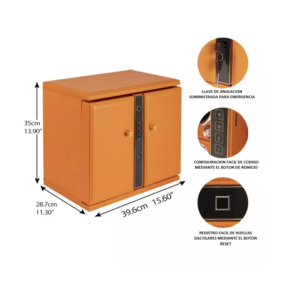 Caja Fuerte Safewell con Clave+Contraseña+Huella Tipo Armario para Joyas JS0105-Naranja